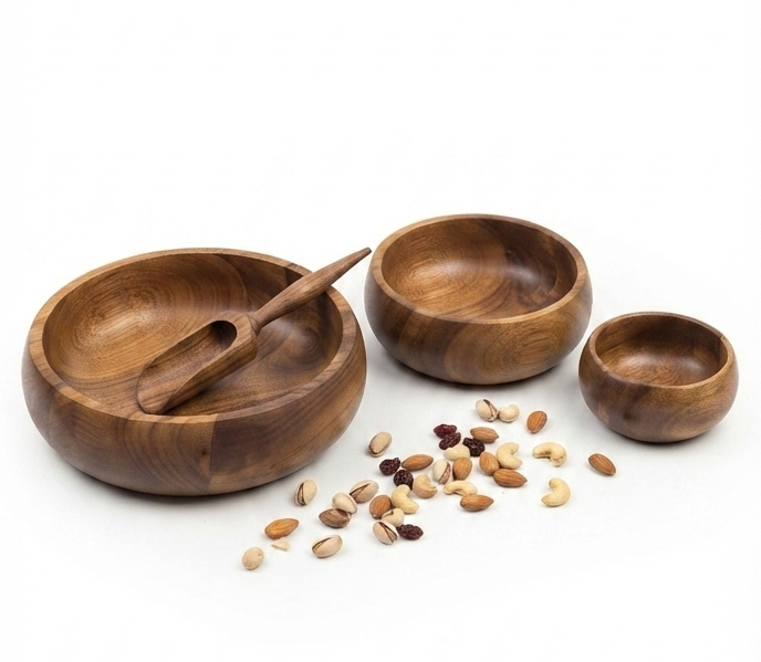 سرویس دوناتی خراطی شده چوبی